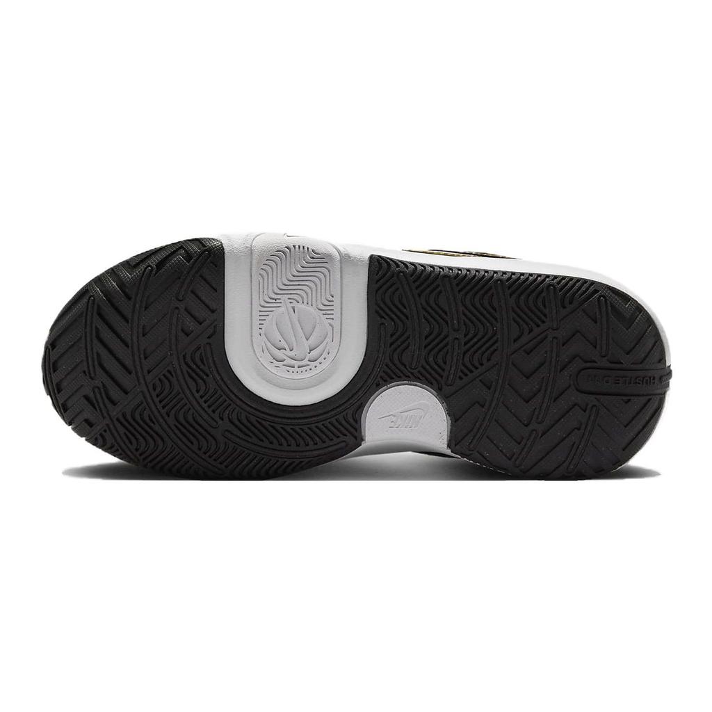 Nike Team Hustle D11 GS Black Metallic Gold Kids Sneakers White DV8996-004