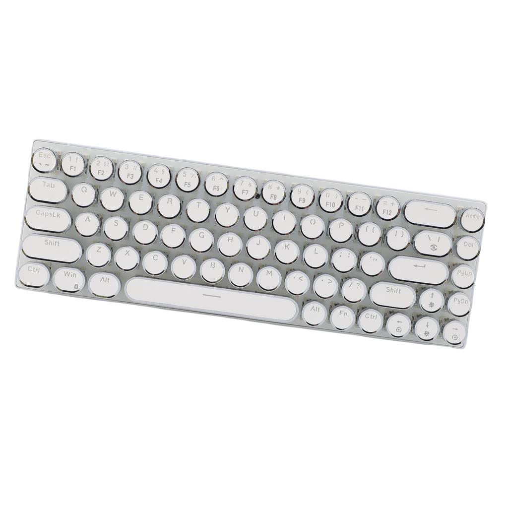 Wired Mechanical Keyboard RGB Backlit Blue Switch Round 68 Key Keyboard Retro Gaming Keyboard for