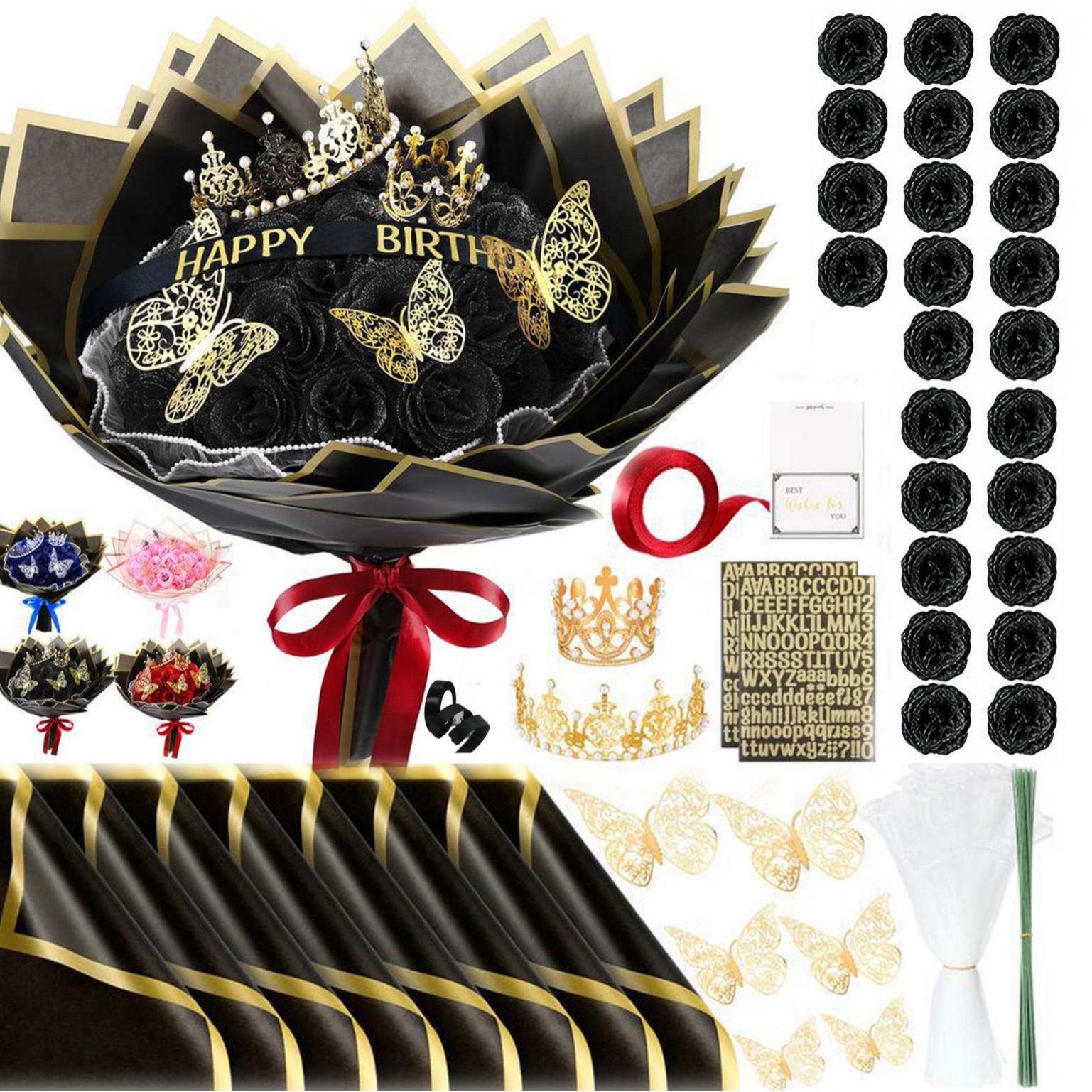 

Золотая пудра Роза Набор для изготовления сумки своими руками: Идеально подходит для Рождества, Хэллоуина и Дней рождения (24-36 штук)