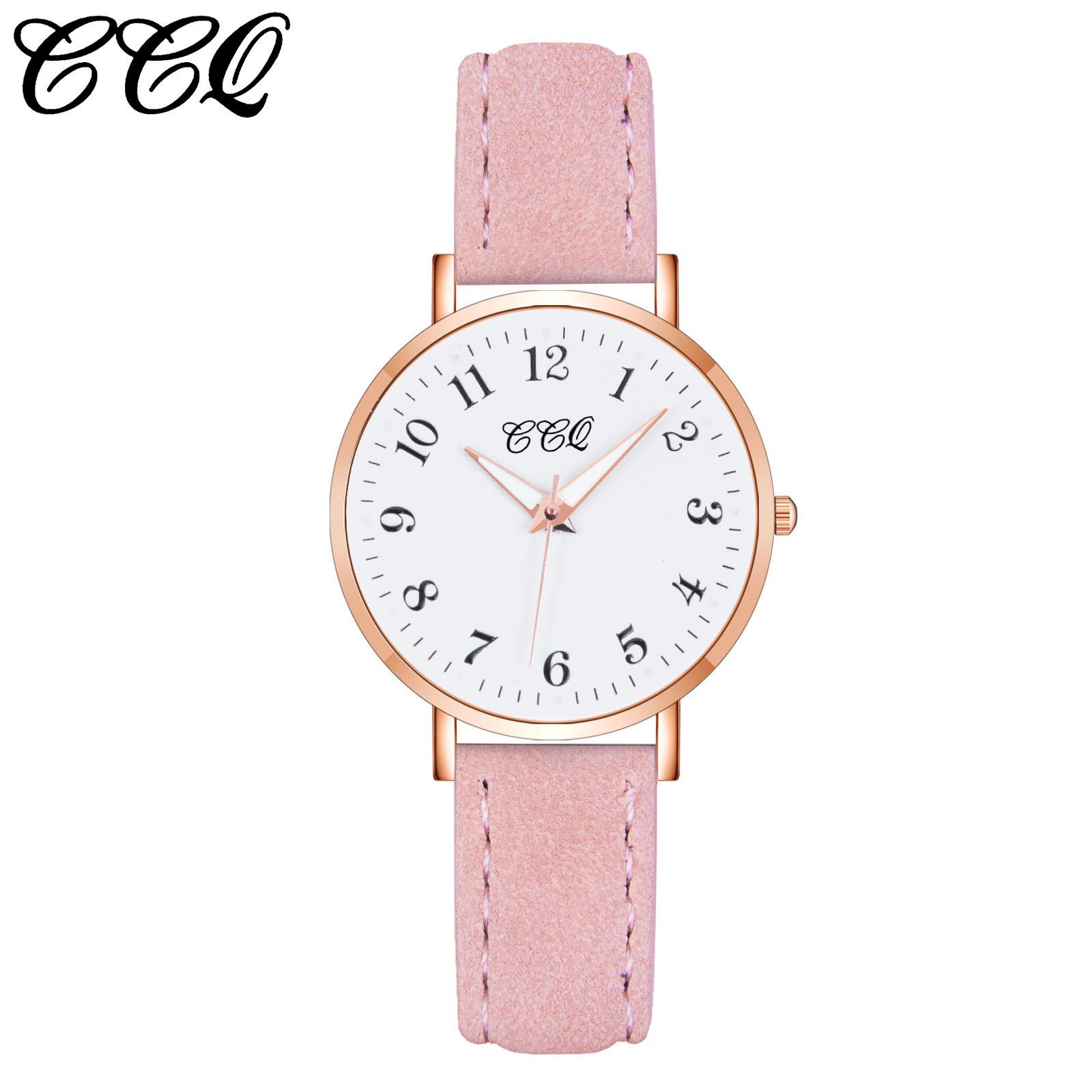 Fashion Popular Ladies Casual Quartz Watch Leather Strap Watch