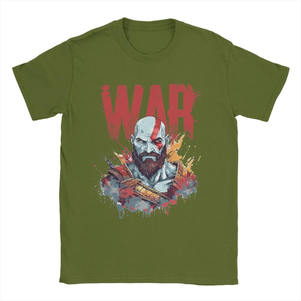 THE GOD OF WAR Unisexs T Shirt Novelty Tee Shirt Short Sleeve Round Neck TShirts Cotton New Arrival Tops