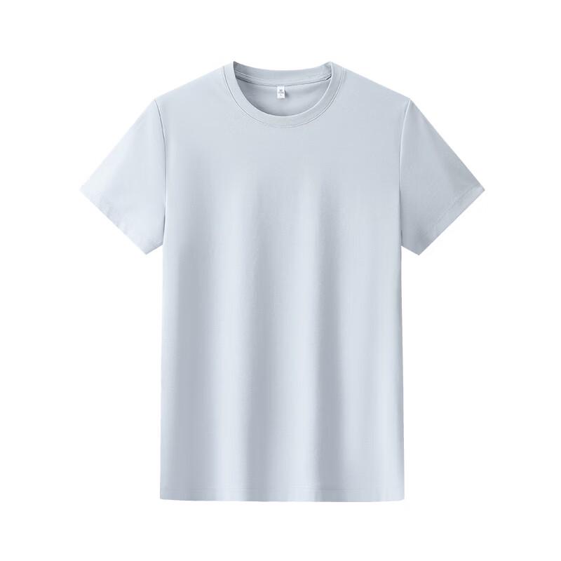 Langdeng Men s 2025 Summer Silk Blend Cooling Round Neck T-Shirt 2XL