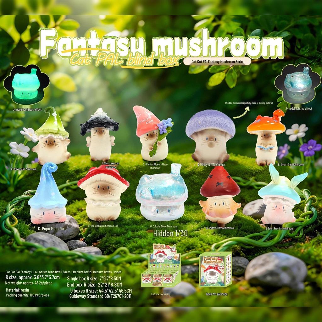 Hot Selling Cat Travel Diary: Blind Box Fashion Resin Figurine - Hand-Painted Cute Cat Desktop Ornament