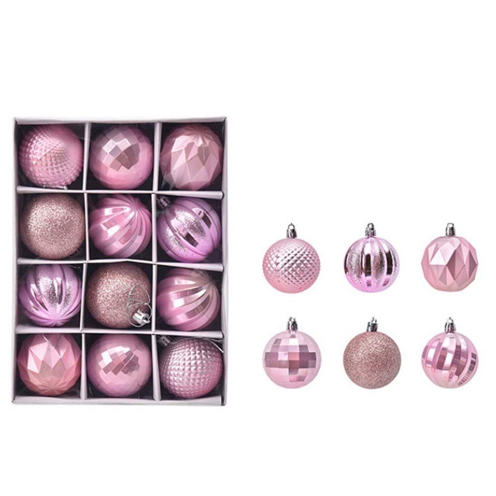 12Pcs Colored Christmas Tree Hangings Pendant 6cm Merry Xmas Tree Decor  New Year