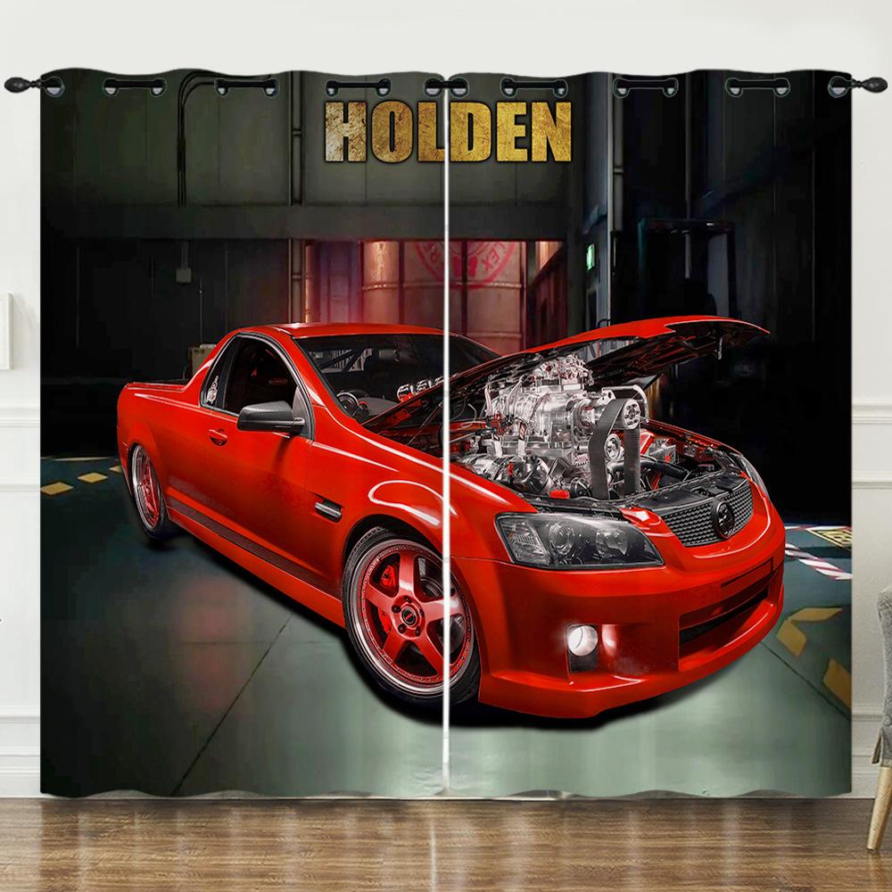 Curtain Race Racing 3D Digital Printing Blackout Curtain Punching