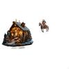 Nativity Scene Sculpture Acrylic Knight Ornament 2D Shelf Decoration Standing Desk Sign with Base