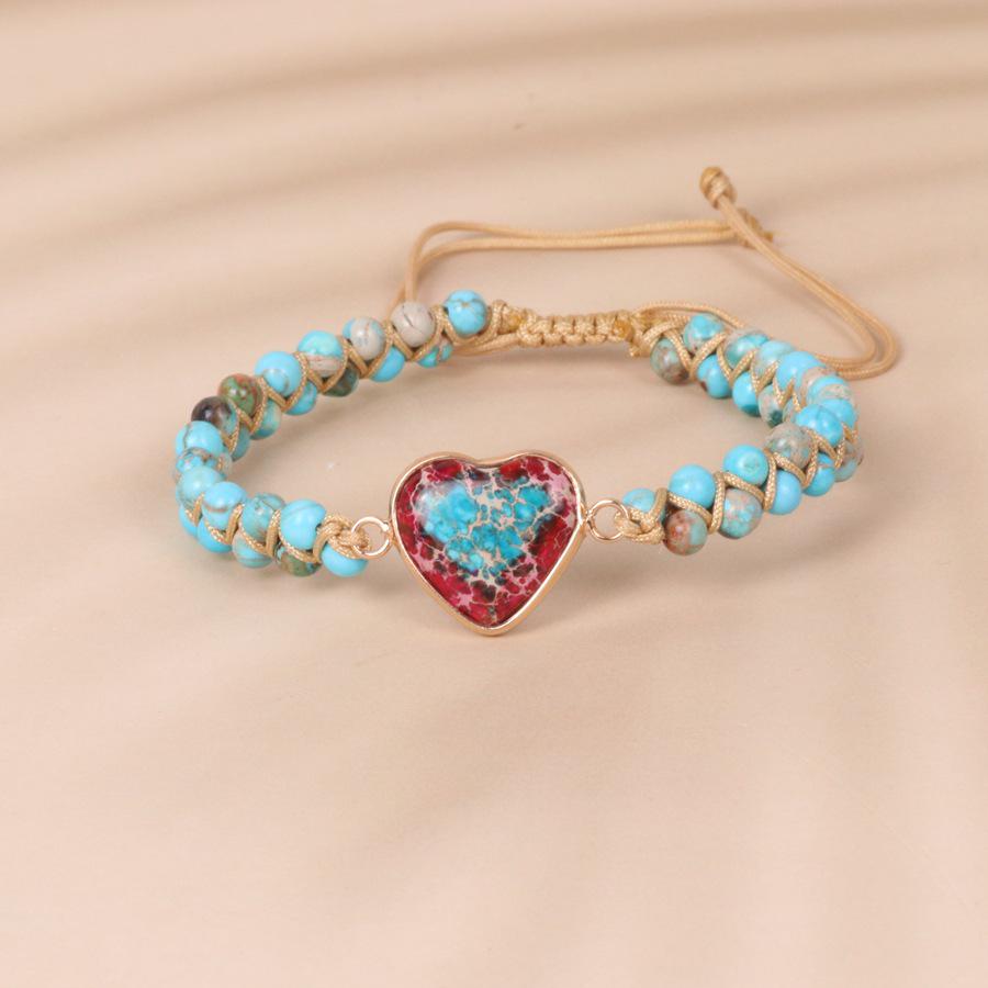 Double-Layer Heart Charm Friendship Bracelet
