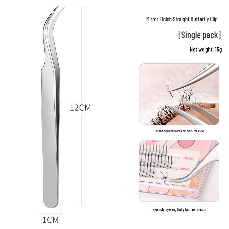Goldfeder Falsche Wimpern Pinzetten Set - Grafting & Curling Beauty Tools
