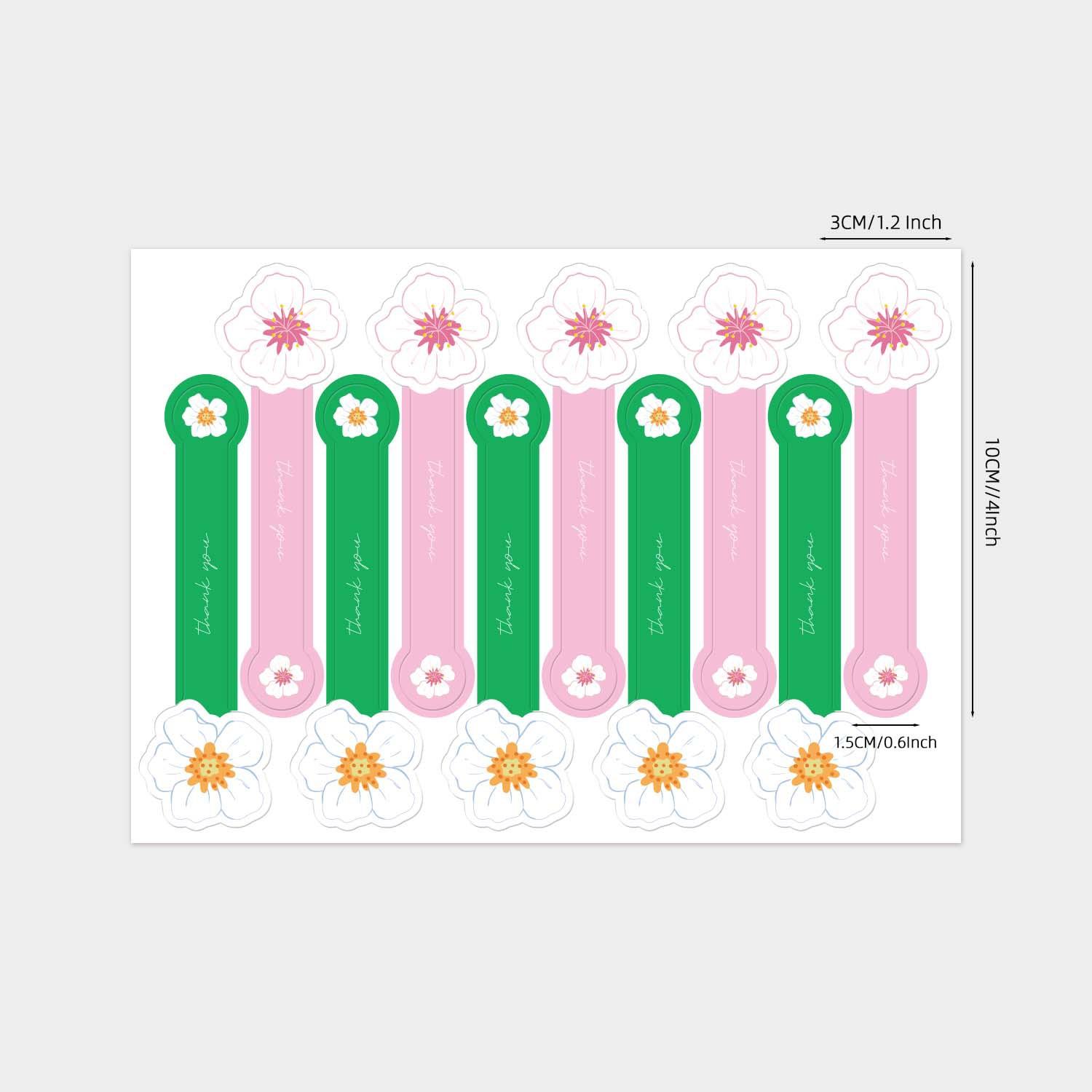 

100Pcs Adhesive Long Style Thank you Handmade Cake Packaging Sealing Label Sticker Baking DIY Gift Stickers 3X10CM