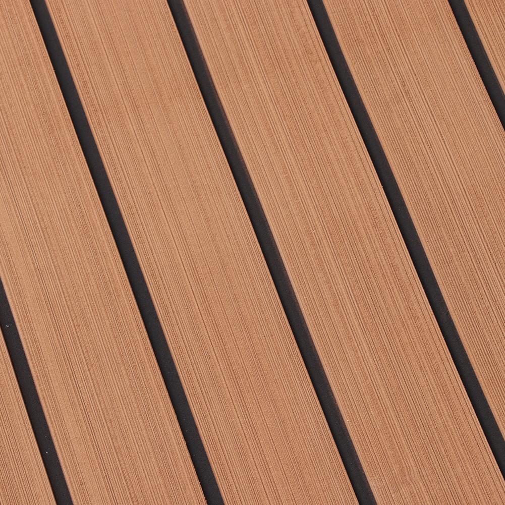 EVA Flooring Mat 120x240cm Non-Slip Self Adhesive Decking Pad Decoration for Marine Boat Yacht(Light Brown Black )