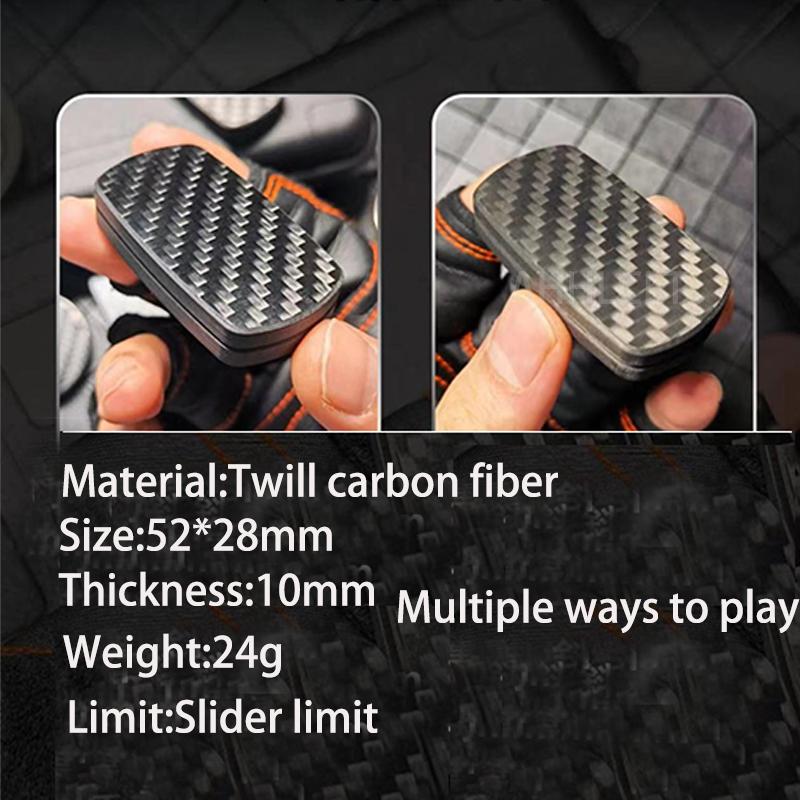Carbon Fiber EDC Fidget Slider Adults Push Slider Fidget Toys EDC Stress Relief Antistress Hand Spinner ADHD Autism Sensory Toy