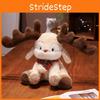 Christmas Reindeer Scarf Plush Toy Big Eared Elk Stuffed Animal Doll Gift 35cm