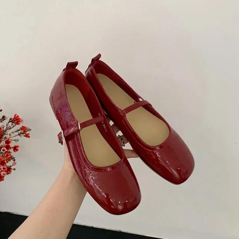 Fashion 2025Spring Summer Mary Jane Shoes Women Soft Sole Casual Outdoor Dress Ballet Shoe Round Toe Shallow Flats Zapatos De Mujer