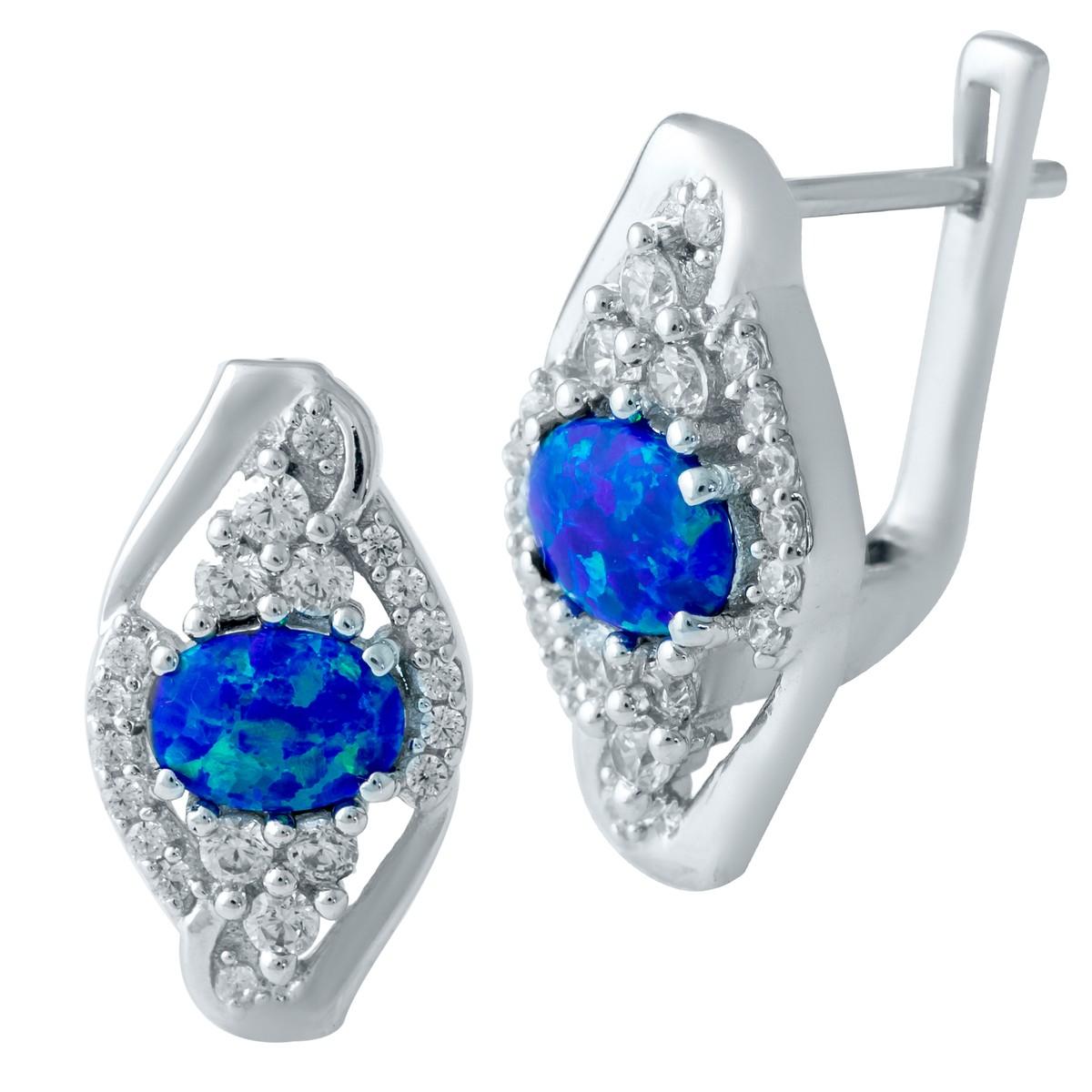 

Срібні сережки з опалом (1949061)