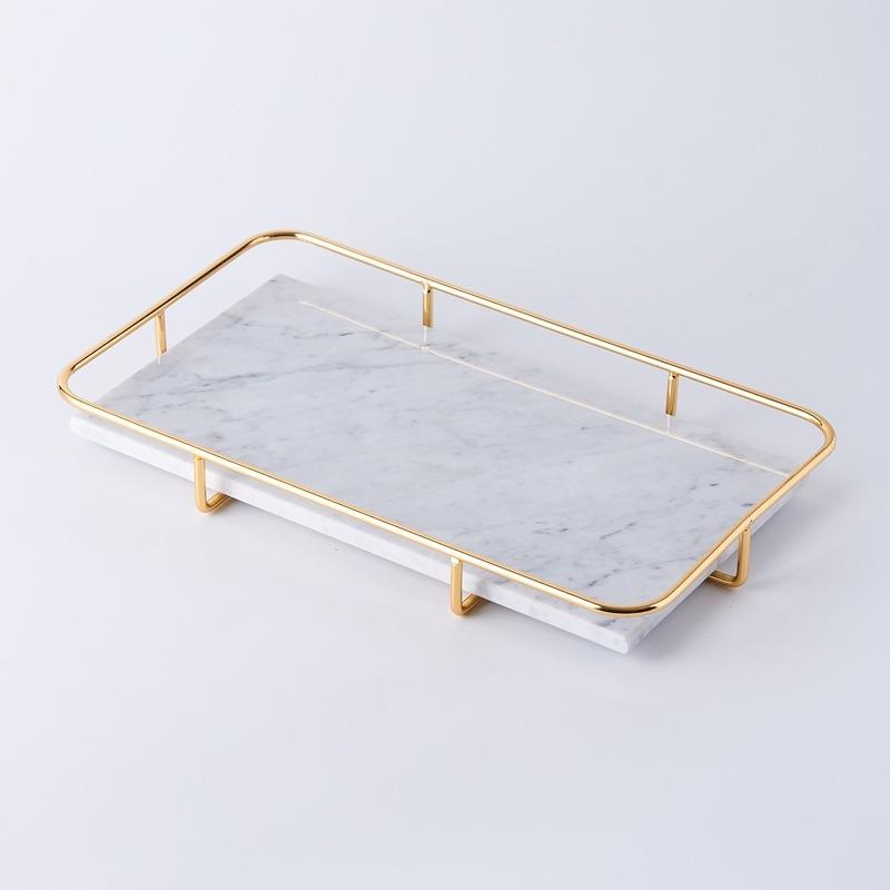 

Blue Sea Wave Texture Storage Tray Rectangle Glass Serving Trays Dresser Table Cosmetic Containers Jewelry Organizer Platter