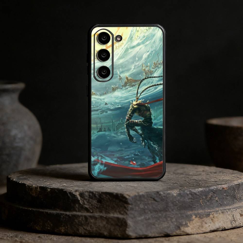 

B-Black Myth Wukong Phone Case For Samsung Galaxy A13,21s,22,31,32,52,53,71,72,73,Soft Black Cover Samsung a52