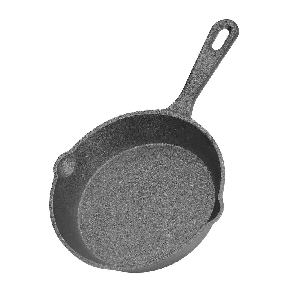 14CM Diameter Støpejern Mini Stekepanne Flatbunn Non-stick Stekepanne for Husholdningskjøkken