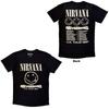 Nirvana Unisex Carbon T-Shirt Tour '91 (Back Print) Black (M)
