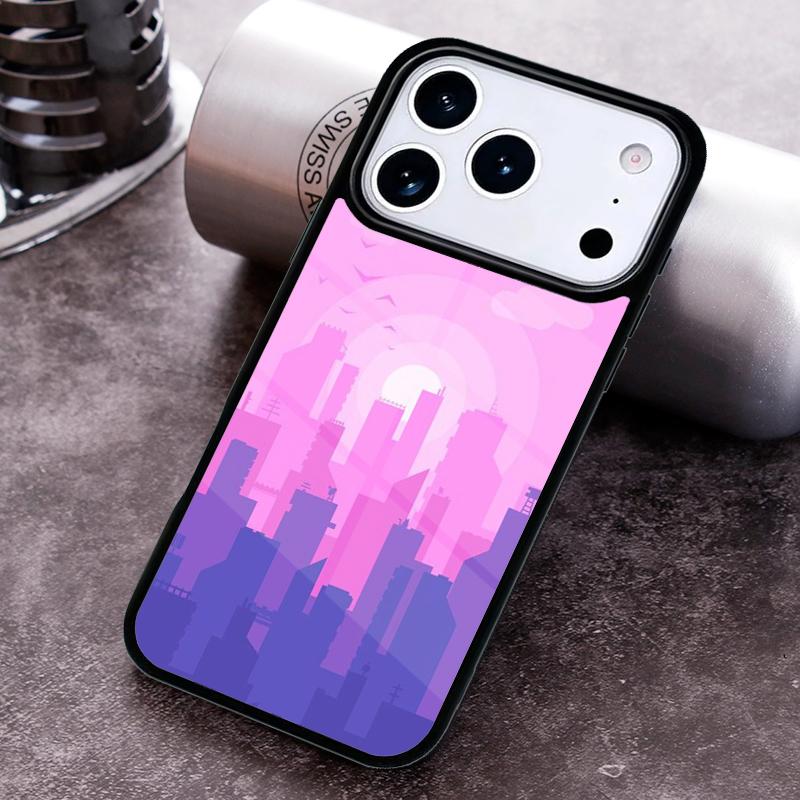 Cartoon City Lable Phone Case For iPhone 17 16 15 14 13 12 11 Pro Max Plus 17Air Soft Silicone Cover