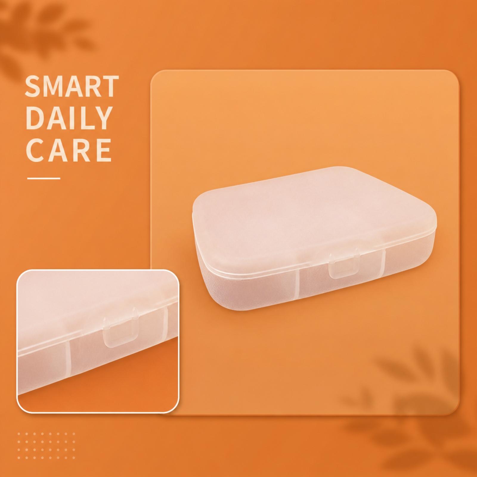 Transparent Convenient Box with Lid - 5 Compartment Travel (85.22 cm) One Size