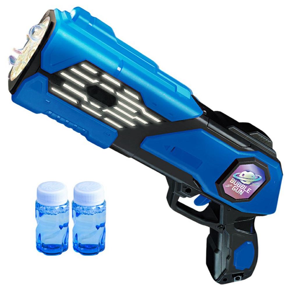 333-29 Auto Bubble Machine Toy for Kids Handheld Electric Bubble Gun Multiple Holes Colorful Bubbles with LED Lights A