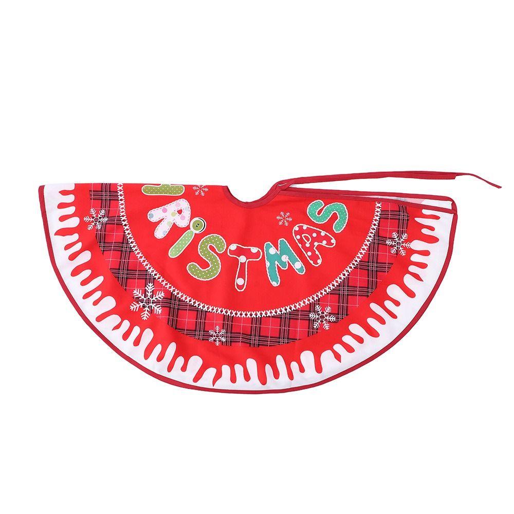 Merry Christmas Round Christmas Tree Skirt Creative Carpet Floor Mat New Christmas Base Cover