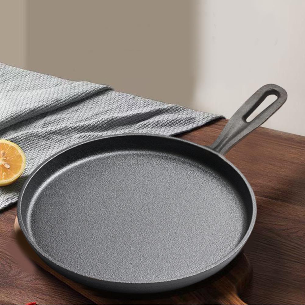 28cm Cast Iron Egg Frying Pan Non-stick Steak Skillet Cooking Pots Household Frying Pan Pot for Gas Induction Cooker Universal