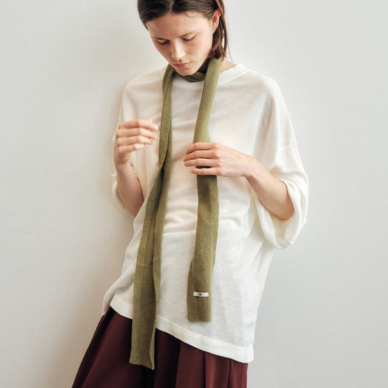 

CITTA Wool Blended Knit Tie Muffler_CTA935(5color) Blue