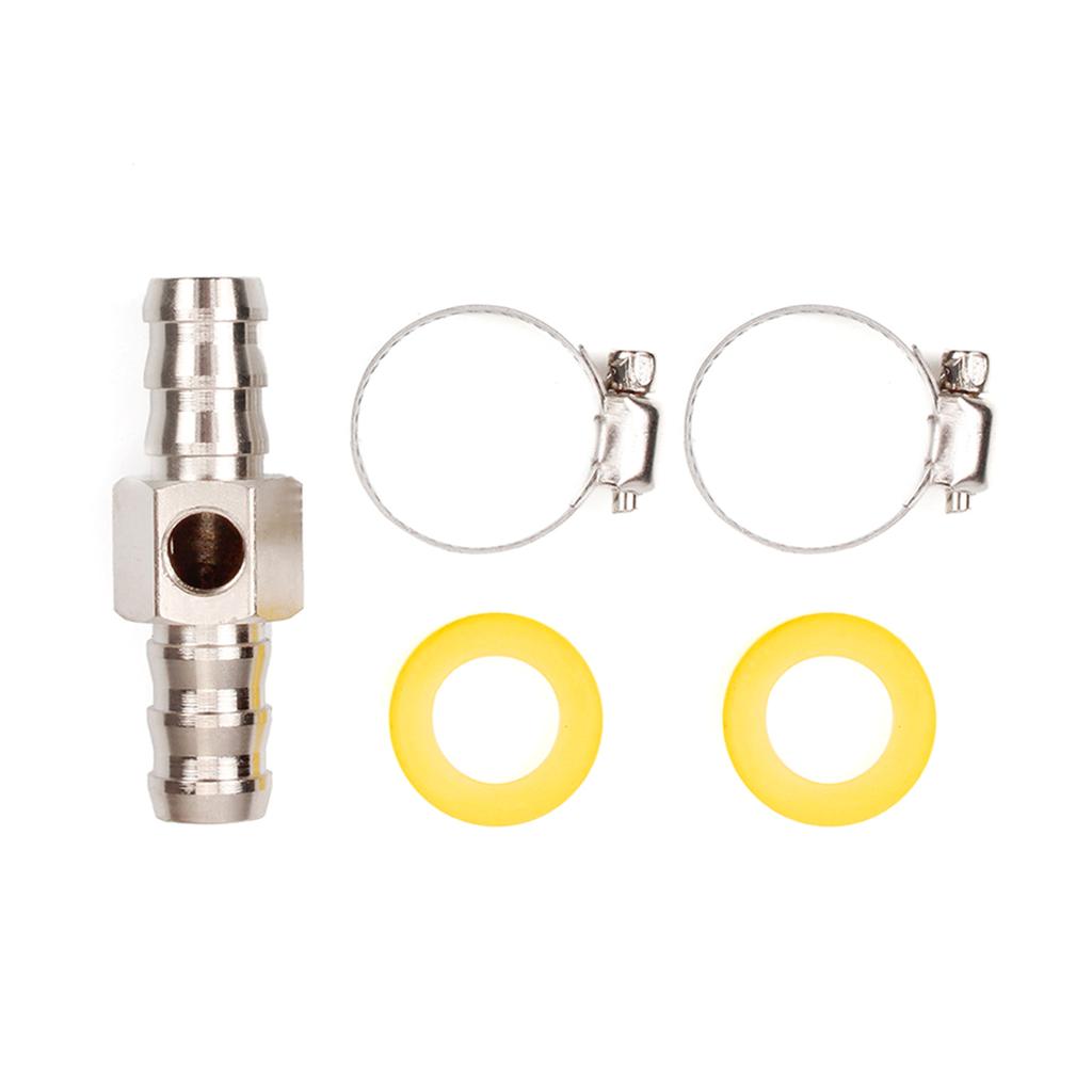 3/8" Bränsleledning Bränsletryck Taggansluten Push Lock T-koppling Adapter 1/8-27 NPT Sensorport Rostfritt stål