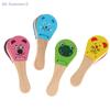 {MX} Cartoon Wooden Animal Rattle Castanets Five-stud Rattle Bell For Kids Educational Toys Baby Orff Rhythm Instruments Gift