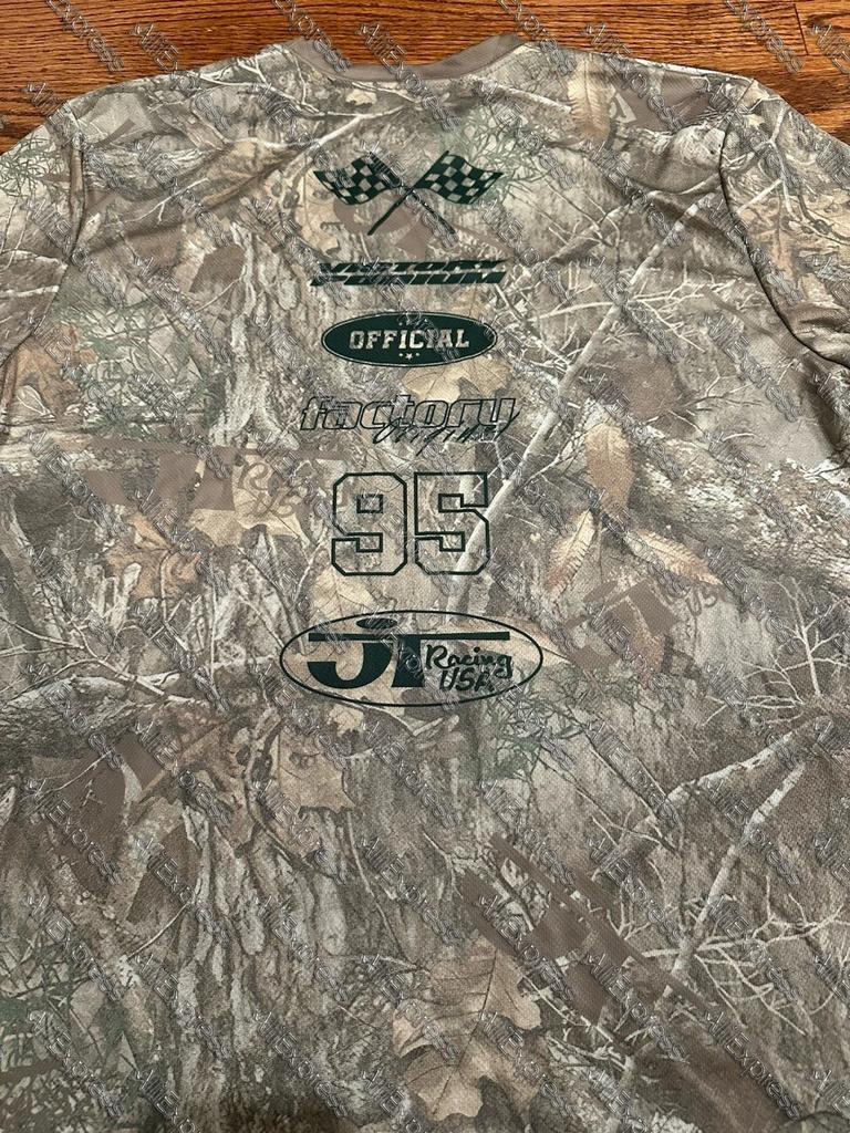 Honda JT Racing Shirt Men's Jersey Long Sleeve Mossy Camo Green New for Men And Women Motorcycle Racing Enthusiasts Uniform ZP8
