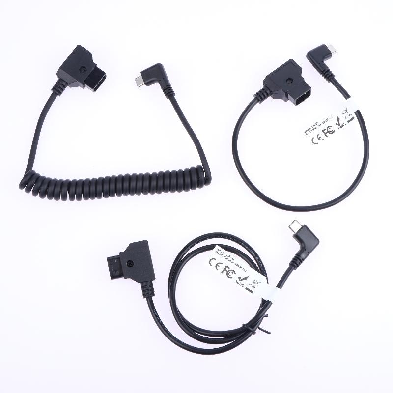 D Tap Input Type C Output Power Cable for LED Lights Quick Charge Adapter for V Mount Battery Equipment