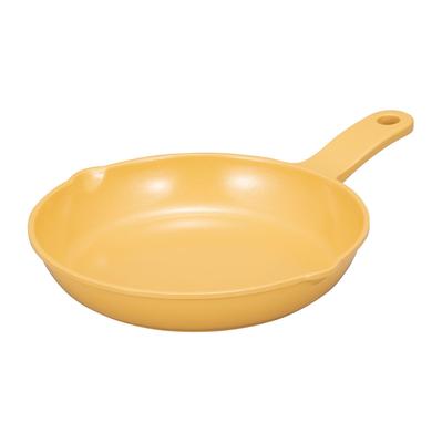 CB Japan Grill Fish Grill Ceramic Coating On the Inside and Dishwasher Safe Pan, Round, 19cm, Mustard, Plate, Outside,