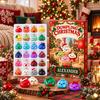 2D Flaches Stück Weihnachtsbrot Adventskalender Countdown Hängendes Ornament Set