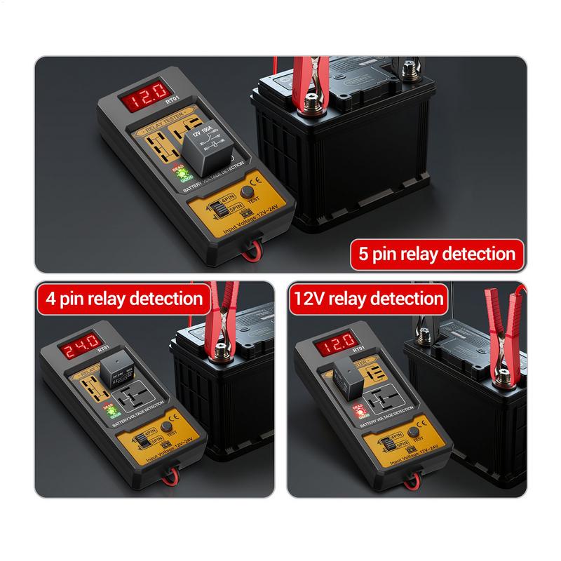 Battery Tester Automotive Digital Auto Battery Analyzer Diagnostic Professional 12V/24V Scanner For Motorcycle Road Trip Truck