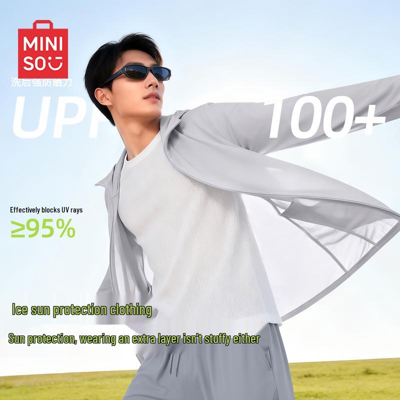 MINISO Men's Ice Silk Sun Protection Hooded Jacket