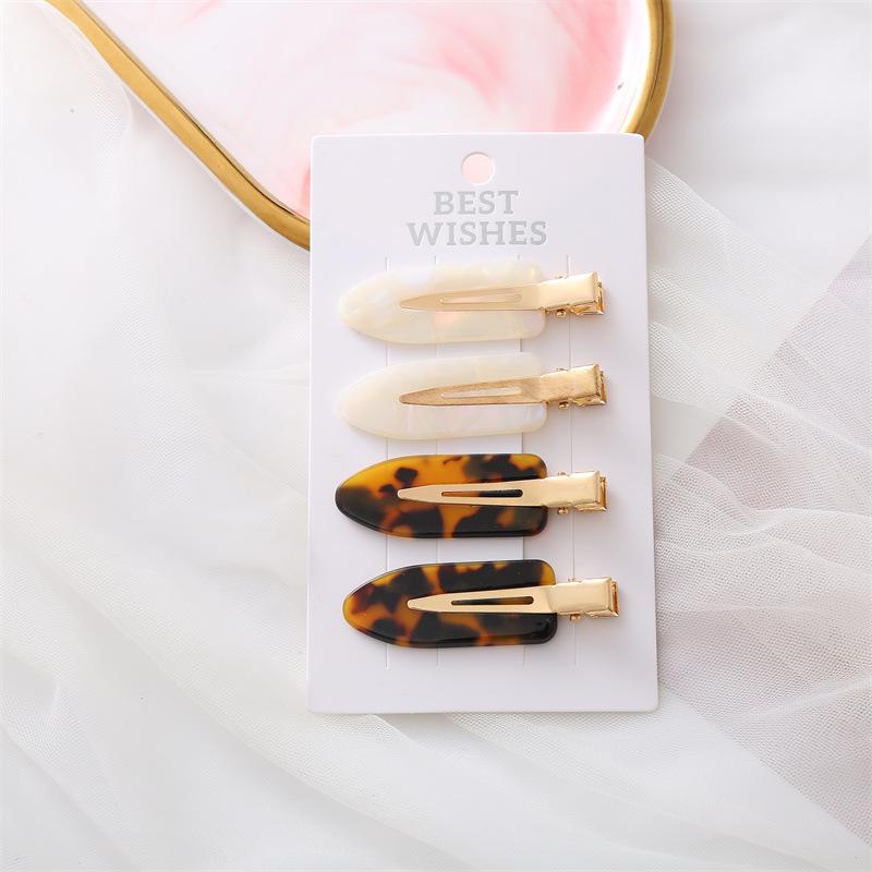 2/3/4/6 stücke Acetat Make-Up Haar Clips Koreanische Mode Gold Weiß Glitter Haar Pin Headwear Mädchen Frauen Haar Zubehör