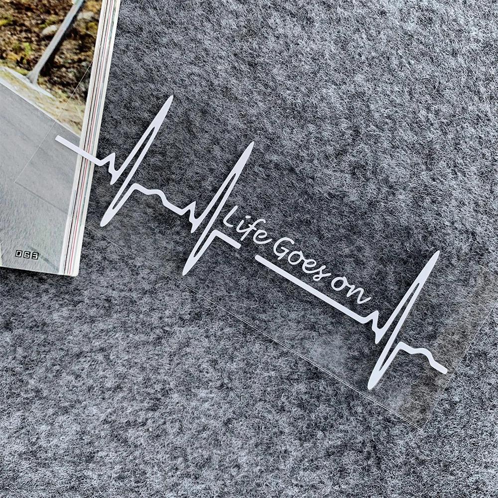 Heart Beat Trackpad Life Goes On Refletor Moto Stickers Motorcycle Scooter Body Fuel Tank Accessories Decals for Honda Vespa
