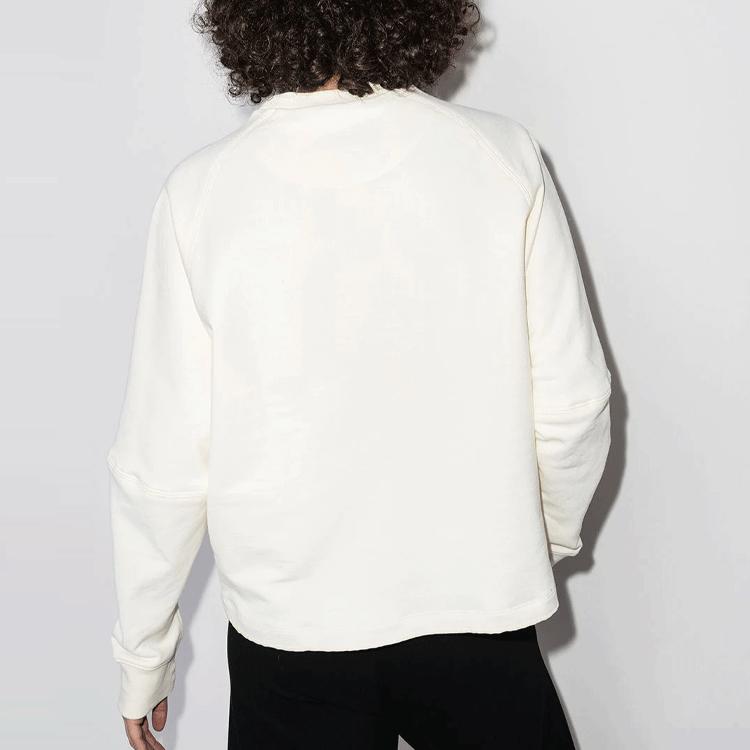 Y-3 Ss22 Solid Color Logo Raglan Sleeve Pullover Long Sleeve Sweatshirt Women Sweatshirt Off-White HG6127