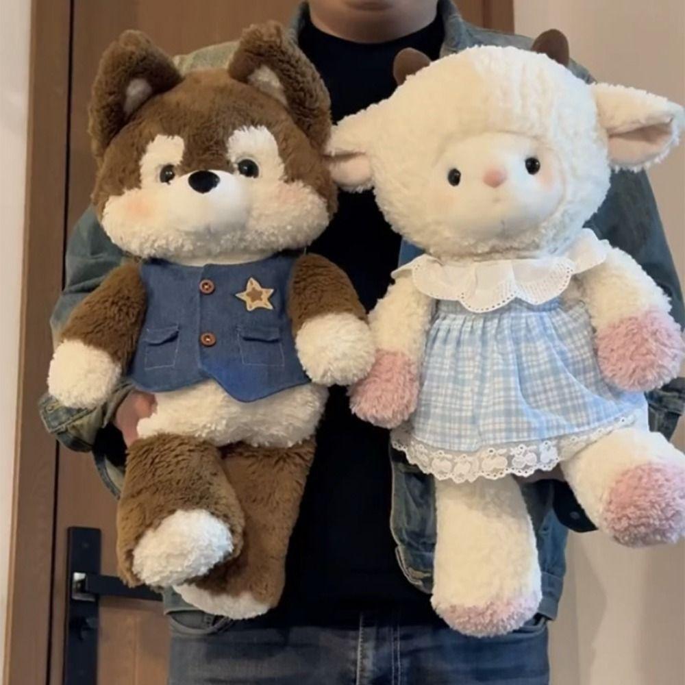 

Wear Dress Running Plush Animal Forest Animal Stuffed Animal Doll Valentine s Day Gift 35cm-Sheep