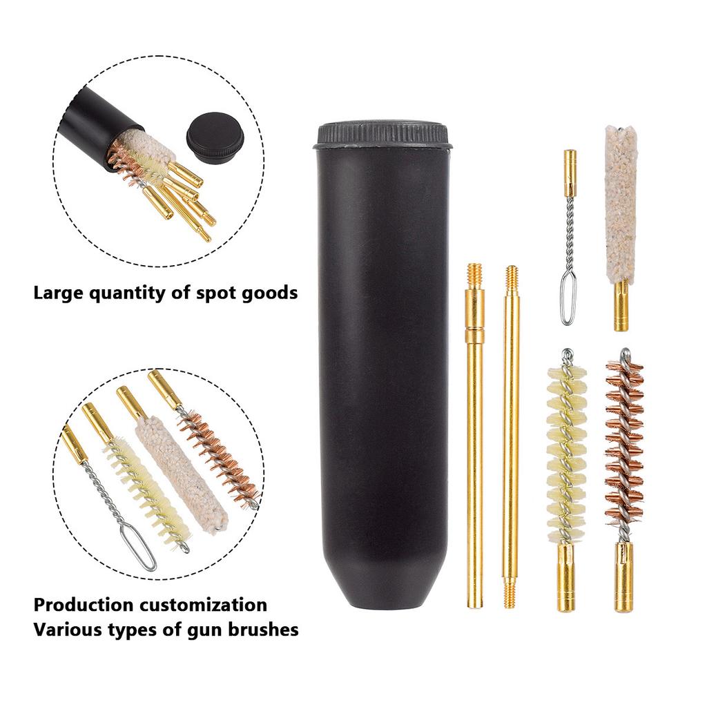 7pcs/set Professional Gun Cleaning Kit Hand Gun Rod Brush Hunting Gun Bore Gleaning Tools Multipurpose 9mm Pocket Size Pistol.