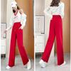Winter New Thickening Velvet Wide Leg PantsCasual Warm Elegant Women Sweatpants Korean High Waist Loose Straight Pants Female