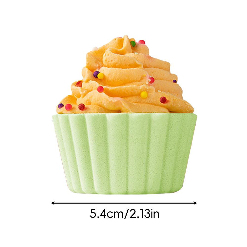 Cupcake Bath Salt Ball Essential Oil Bath Bubble Ball Aromatic Moisturizing Nourishing Skin Care Shower Ball Body Cleansing Self-Care Essential