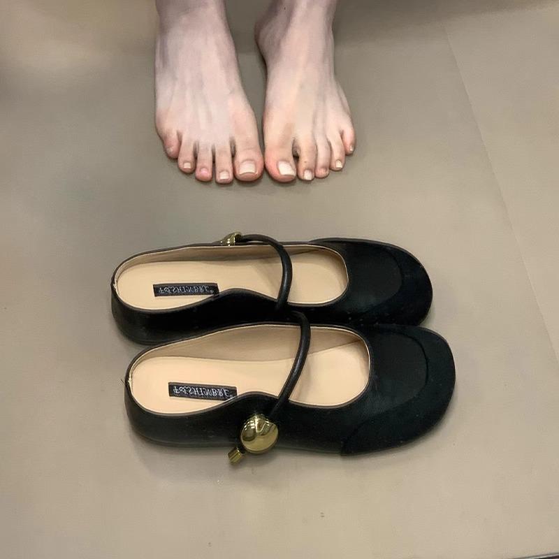 Leopard Print Muffin Thick-soled Loafers, Women's Retro Round Head, One Pedal, Versatile, Small Height Increase, Single Shoe Thick Sole Height Increa