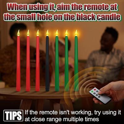 LED Flameless Taper Candles Electric Flickering Long Candle Battery Operated with Remote Control Dinner Wedding Party Decoration