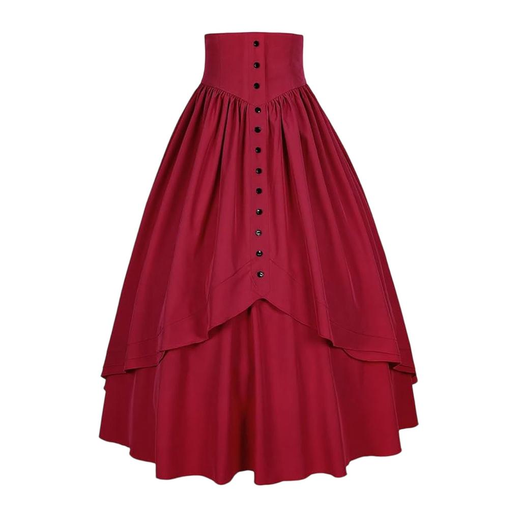 Womens Maxi Skirt Drawstring High Waisted Summer Long Skirts Lightweight Tiered Flowy Floral Pleated Skirts
