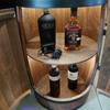 LED Wine Rack - Creative Cooper - Wooden Barrel with Doors, Alcohol Bottle Storage Furniture, 80x50 Cm, Wenge