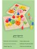Montessori Color Sorting Pegs: Wooden Puzzle Game for Ages 2-3, Enhances Logical Thinking