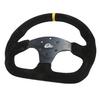 13inch 330mm Type D Steering Wheel Suede Steering Wheel Flat Game Steering Wheel  Blue Yellow Ring
