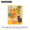 New Jute Painting Cat Scratching Board, Starry Sky Cat Painting Scratching Pad, Durable Cat Toy